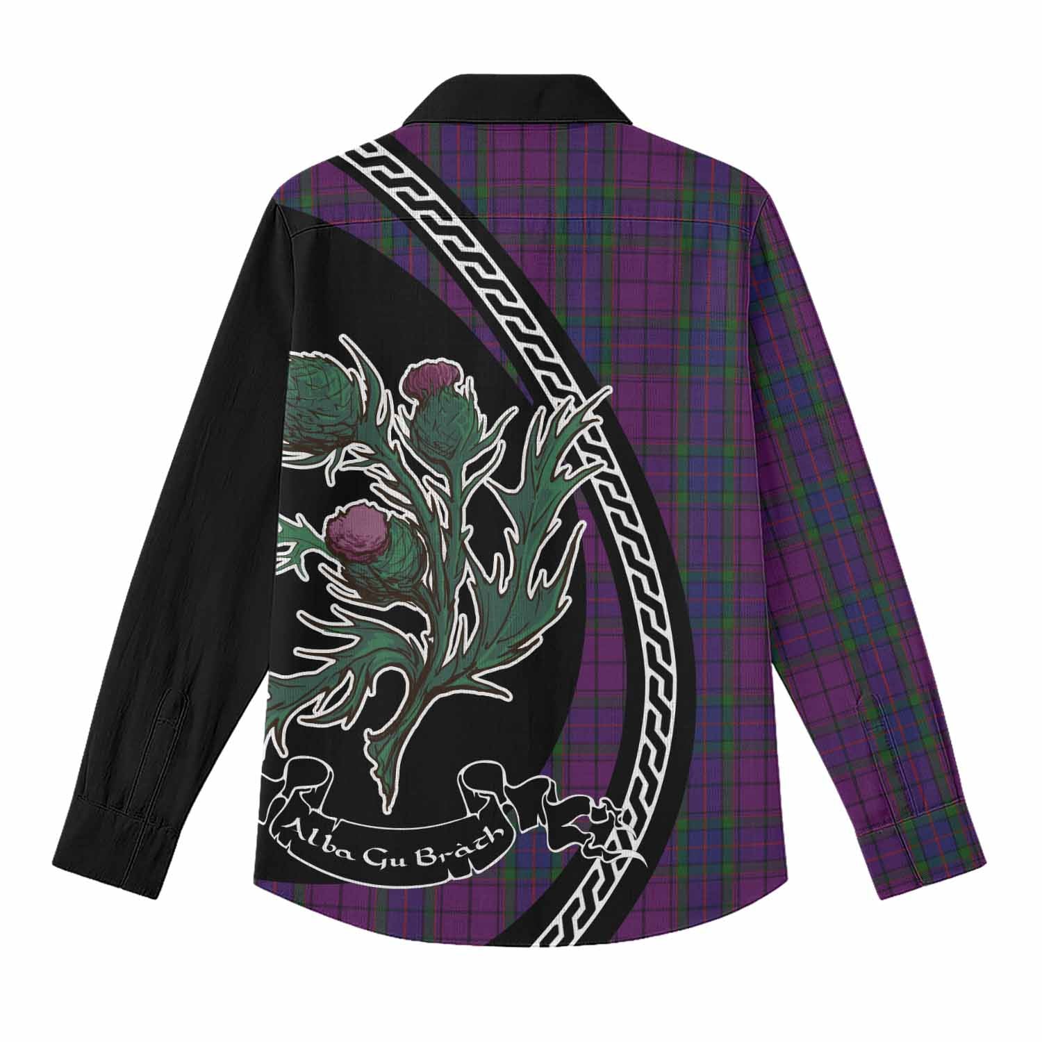 Wardlaw Family Crest Tartan Women Casual Shirt Alba Thistle Inspired - Tartan Vibes Clothing