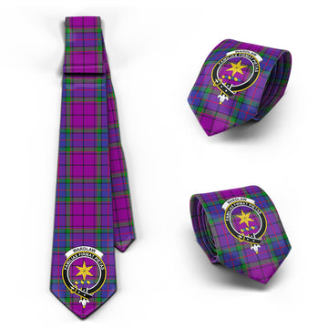 Wardlaw Modern Tartan Classic Necktie with Family Crest