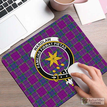 Wardlaw Modern Tartan Mouse Pad with Family Crest
