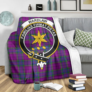 Wardlaw Modern Tartan Blanket with Family Crest