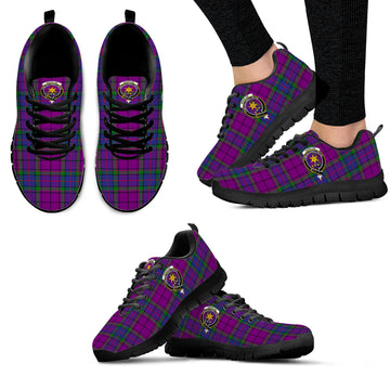 Wardlaw Modern Tartan Sneakers with Family Crest