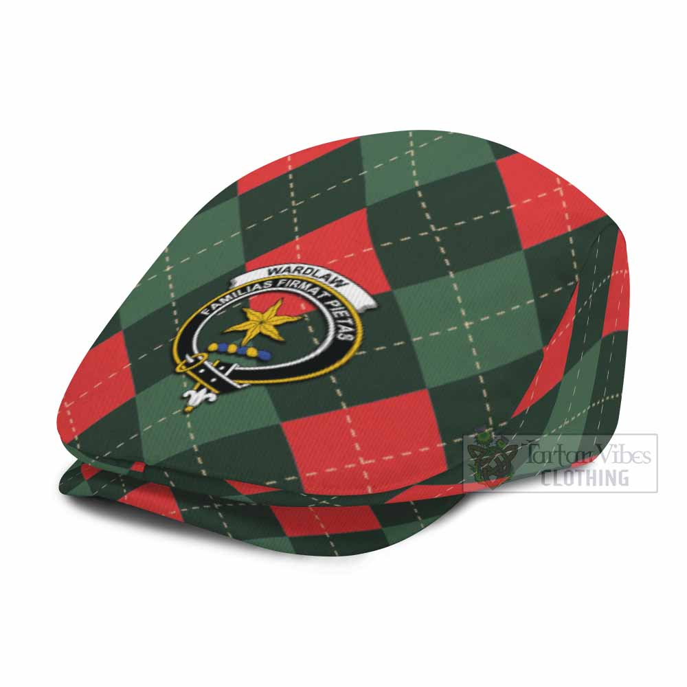 Wardlaw Scottish Family Crest Flat Cap, Jeff Cap Argyle Plaid Christmas Style - Tartan Vibes Clothing