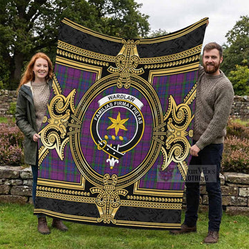 Wardlaw Scottish Tartan Crest Blanket Royal Stylized