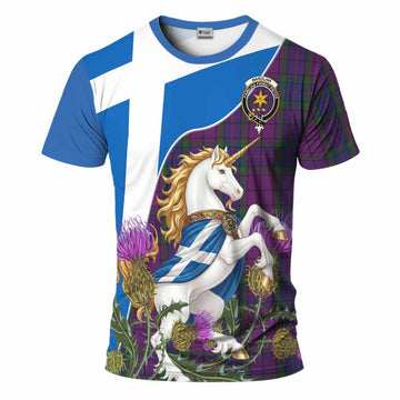 Wardlaw Scottish Tartan Crest Unicorn Heritage T-Shirt Kid's Shirt - Tartan Vibes Clothing