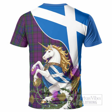 Wardlaw Scottish Tartan Crest Unicorn Heritage T-Shirt - Tartan Vibes Clothing