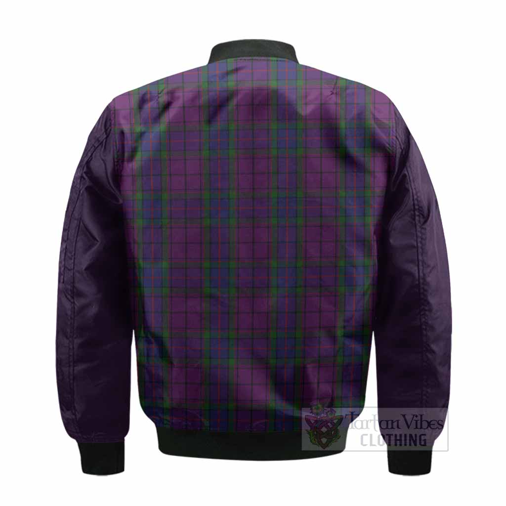 Wardlaw Tartan Accent Bomber Jacket with Family Crest