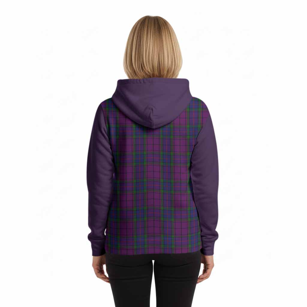 Wardlaw Tartan Accent Hoodie with Family Crest
