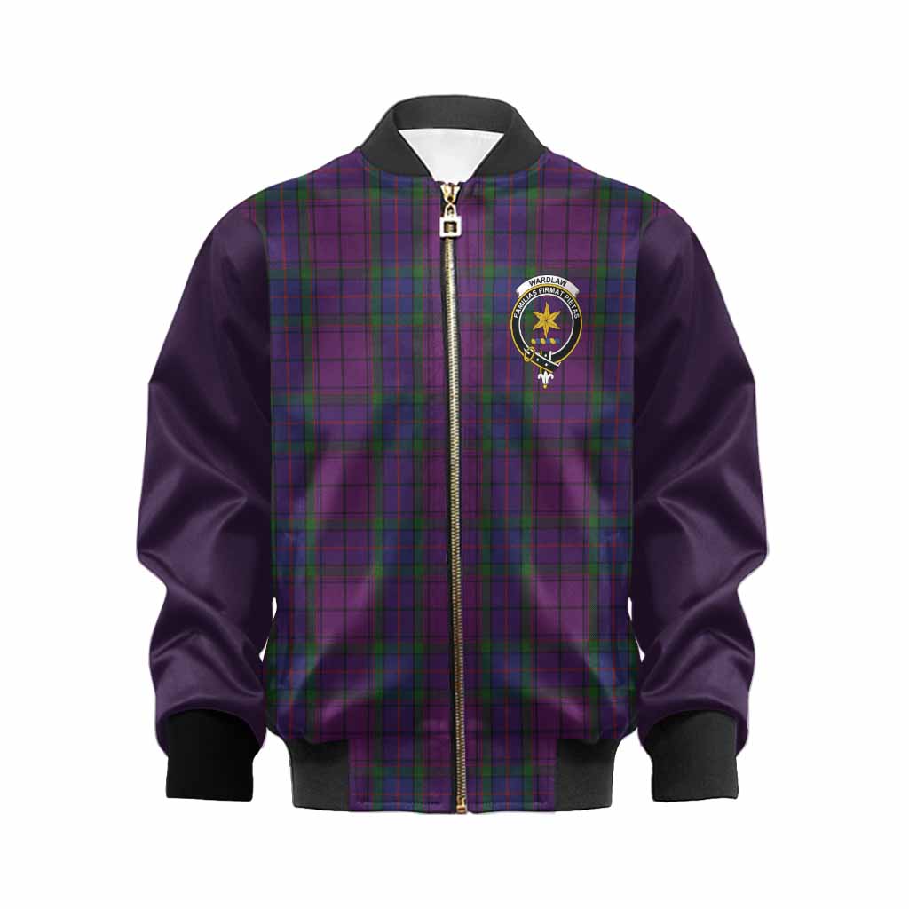 Wardlaw Tartan Accent Kid Bomber Jacket with Family Crest