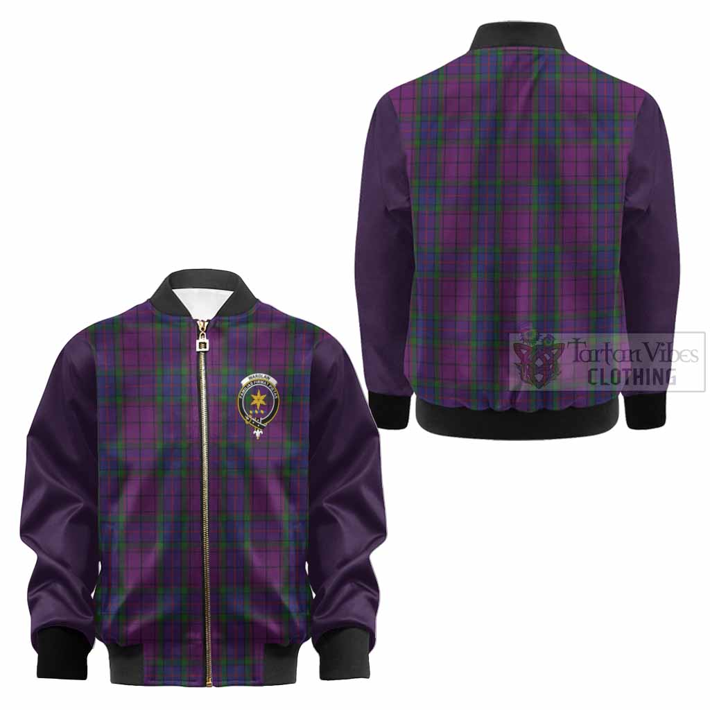 Wardlaw Tartan Accent Kid Bomber Jacket with Family Crest