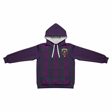Wardlaw Tartan Accent Kid Hoodie with Family Crest