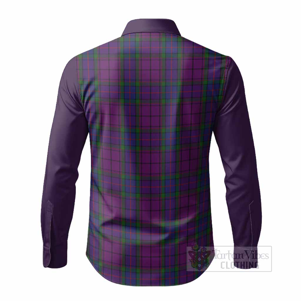 Wardlaw Tartan Accent Long Sleeve Button Shirts with Family Crest