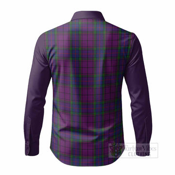 Wardlaw Tartan Accent Long Sleeve Button Shirts with Family Crest