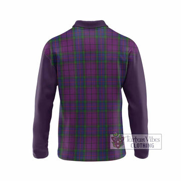 Wardlaw Tartan Accent Long Sleeve Polo Shirt with Family Crest