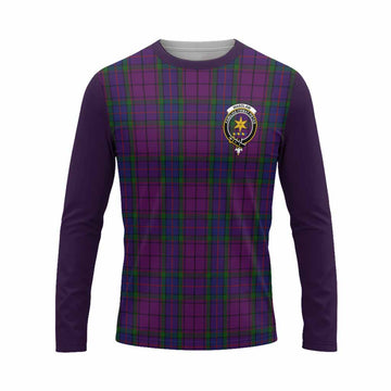 Wardlaw Tartan Accent Long Sleeve T-Shirt with Family Crest