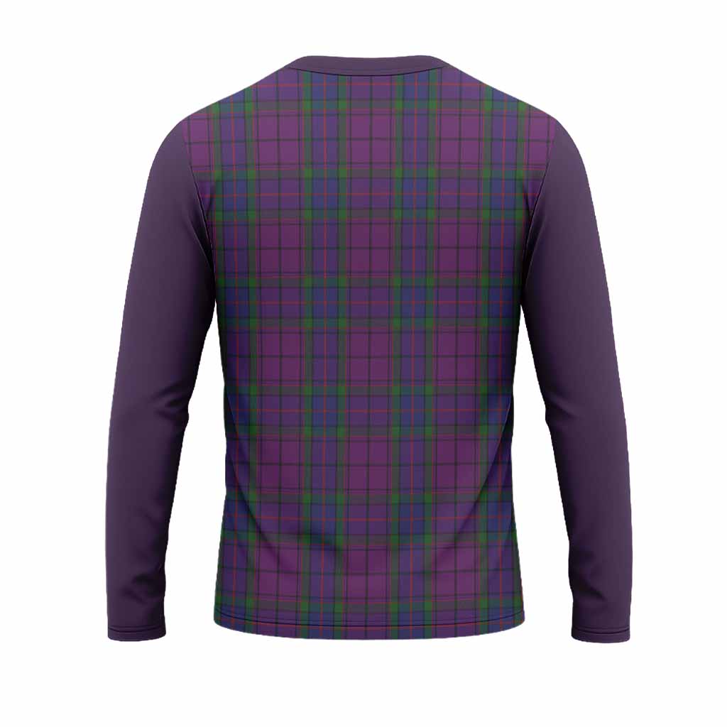 Wardlaw Tartan Accent Long Sleeve T-Shirt with Family Crest
