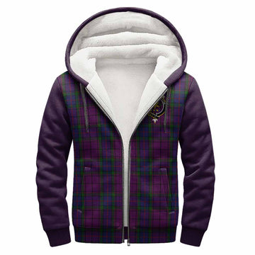 Wardlaw Tartan Accent Sherpa Hoodie with Family Crest