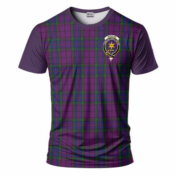 Wardlaw Tartan Accent T-Shirt with Family Crest