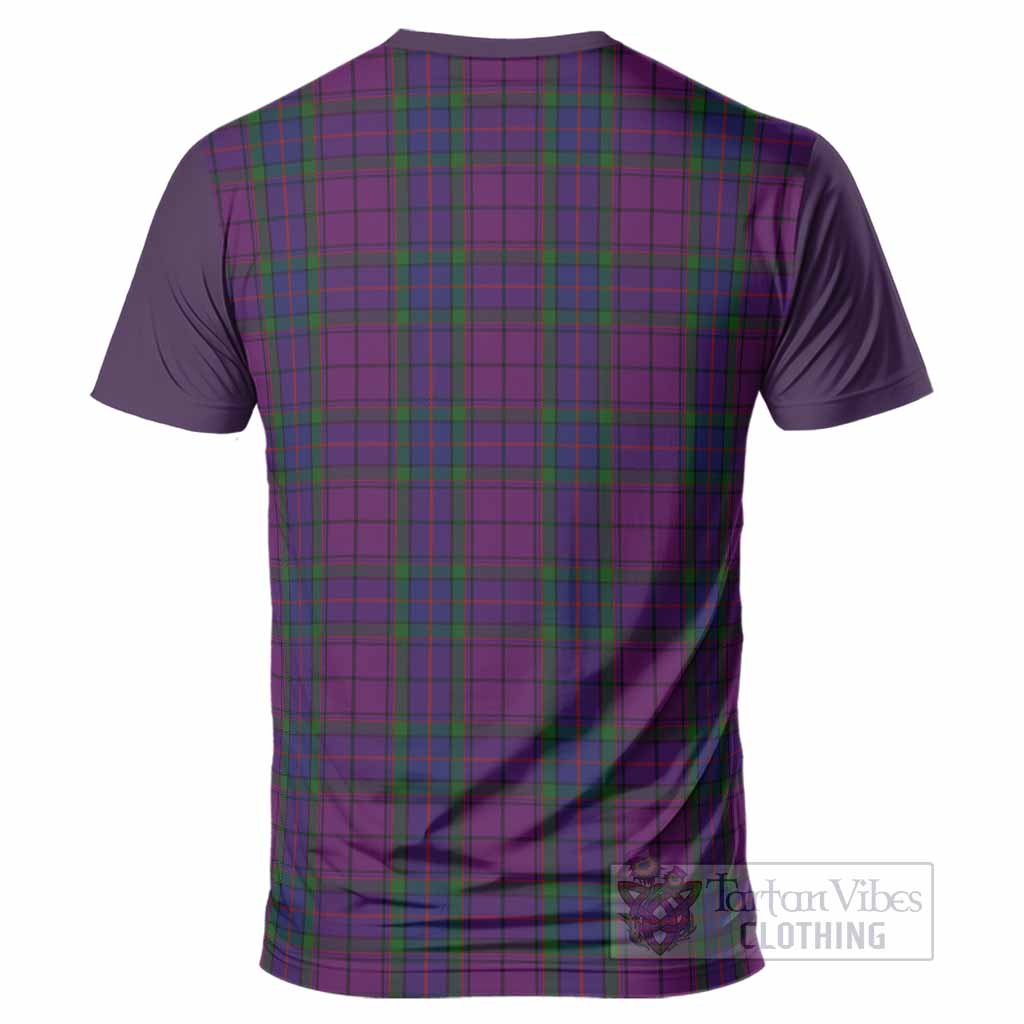 Wardlaw Tartan Accent T-Shirt with Family Crest