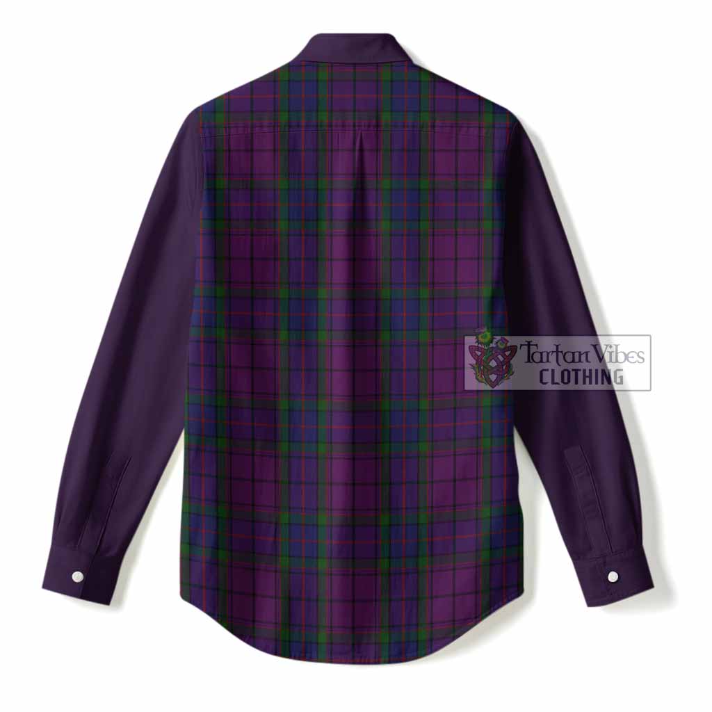 Wardlaw Tartan Accent Women Casual Shirt with Family Crest