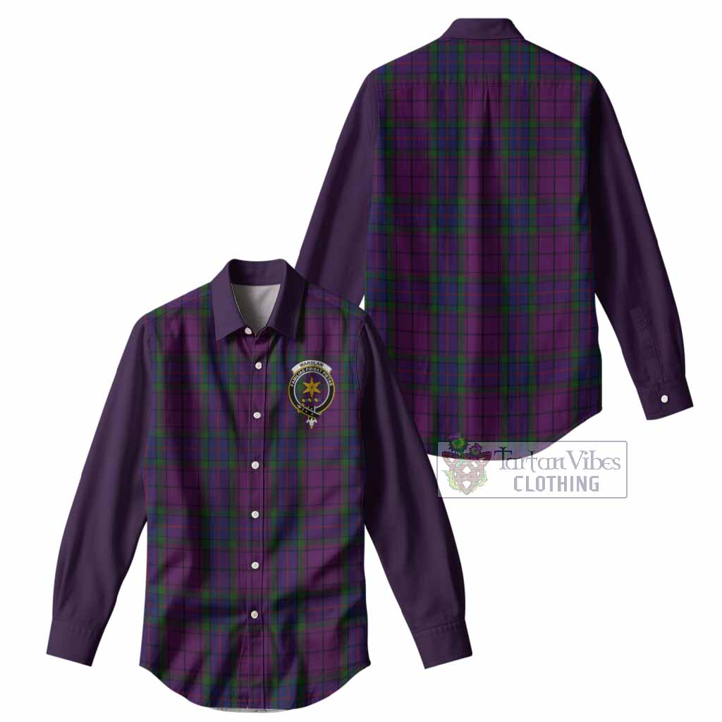 Wardlaw Tartan Accent Women Casual Shirt with Family Crest