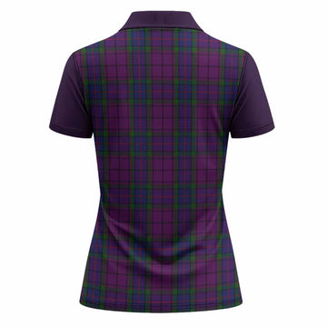 Wardlaw Tartan Accent Women Polo Shirt with Family Crest