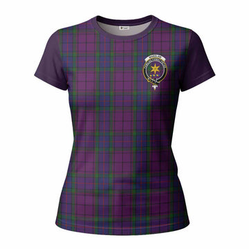 Wardlaw Tartan Accent Women T shirt with Family Crest