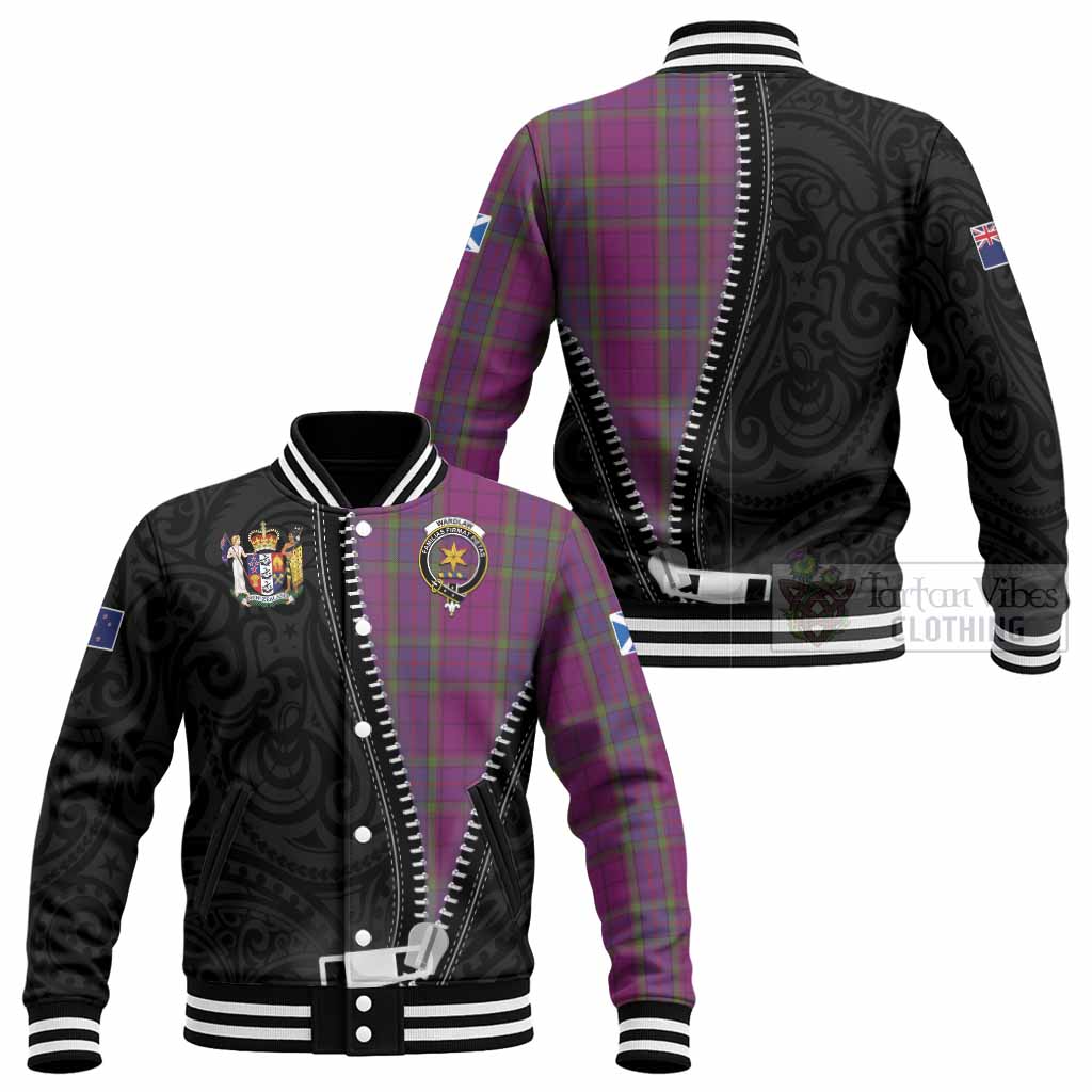 Wardlaw Tartan Baseball Jacket New Zealand Pattern Unique Zipper Stylized