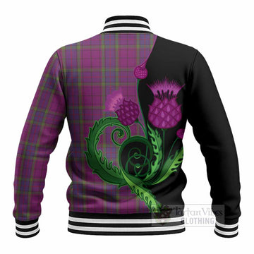 Wardlaw Tartan Baseball Jacket Traditional Scottish Thistle