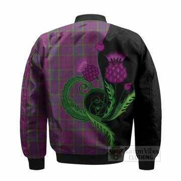 Wardlaw Tartan Bomber Jacket Traditional Scottish Thistle