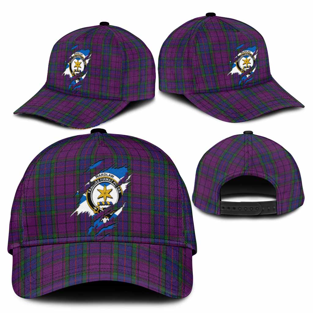 Wardlaw Tartan Classic Cap with Family Crest In Me Style
