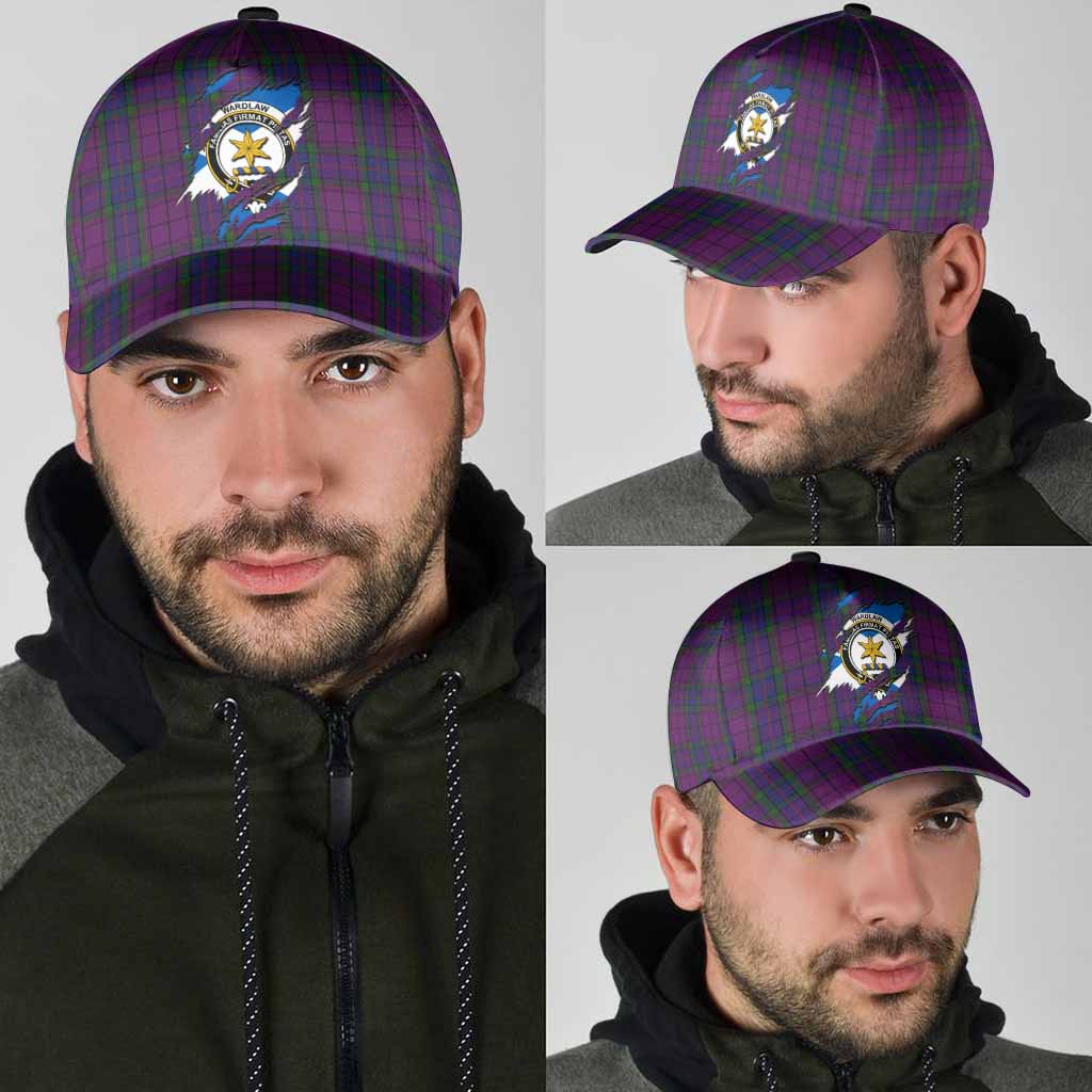 Wardlaw Tartan Classic Cap with Family Crest In Me Style