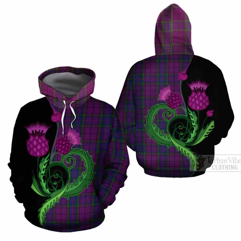 Wardlaw Tartan Cotton Hoodie Traditional Scottish Thistle