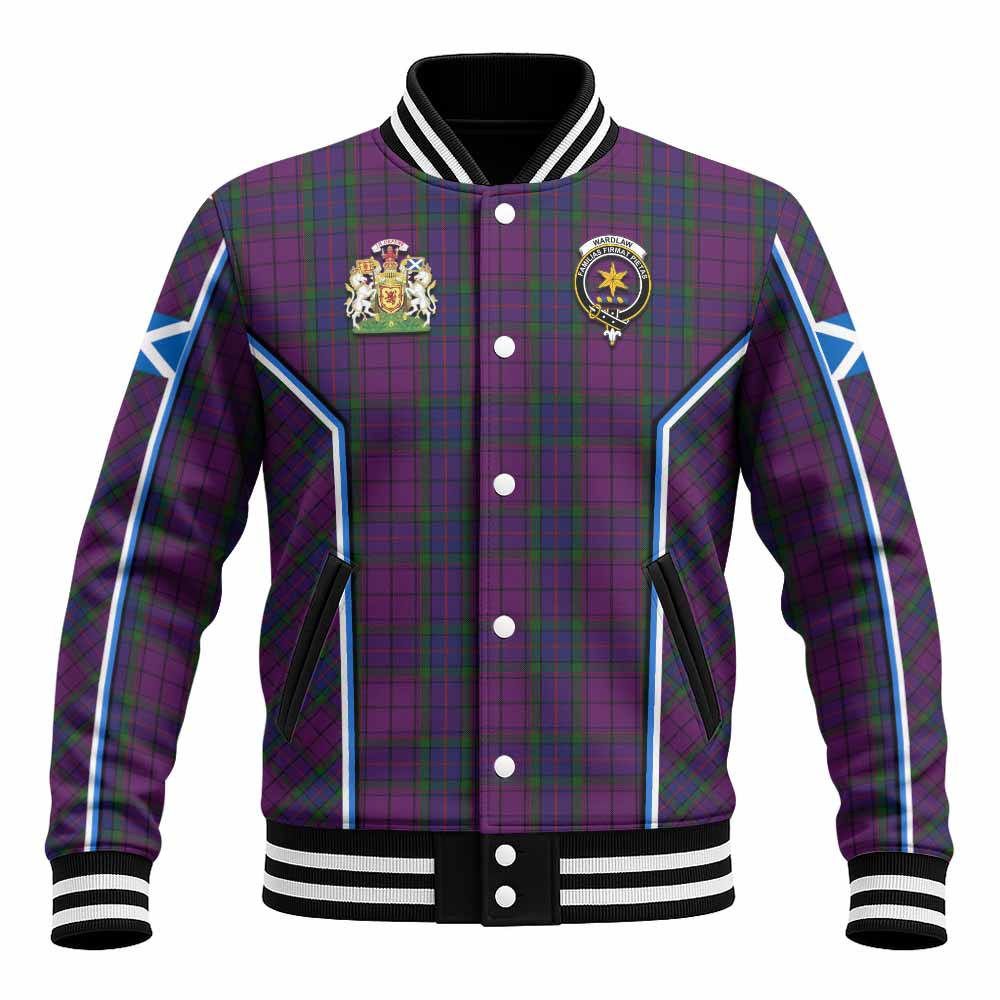 Wardlaw Tartan Crest Baseball Jacket Scotland Coat of Arm Flag Style - Tartan Vibes Clothing