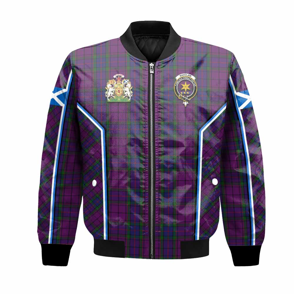 Wardlaw Tartan Crest Bomber Jacket Scotland Coat of Arm Flag Style - Tartan Vibes Clothing