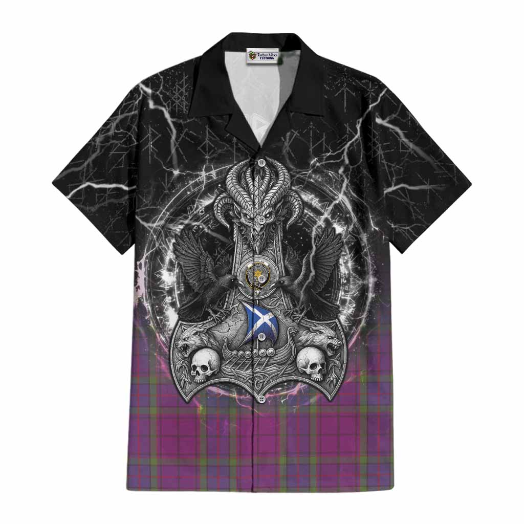 Wardlaw Tartan Crest Cotton Hawaiian Shirt Celtic Odin's Raven Legacy