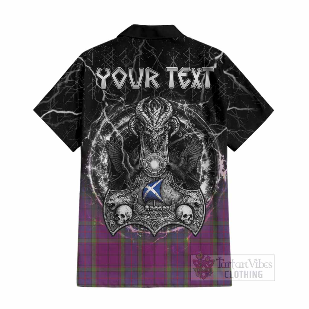 Wardlaw Tartan Crest Cotton Hawaiian Shirt Celtic Odin's Raven Legacy