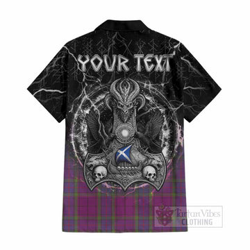 Wardlaw Tartan Crest Cotton Hawaiian Shirt Celtic Odin's Raven Legacy