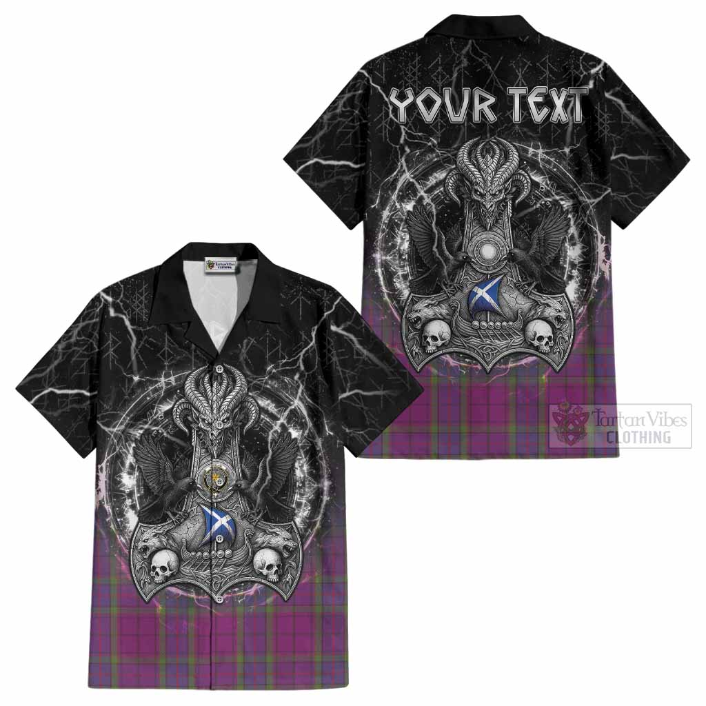 Wardlaw Tartan Crest Cotton Hawaiian Shirt Celtic Odin's Raven Legacy