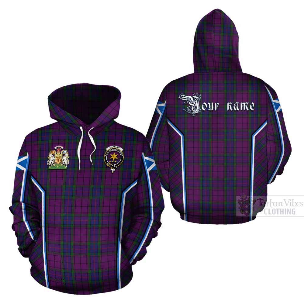 Wardlaw Tartan Crest Cotton Hoodie Scotland Coat of Arm Flag Style - Tartan Vibes Clothing