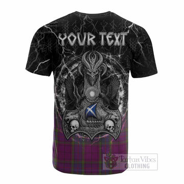 Wardlaw Tartan Crest Cotton T-shirt Celtic Odin's Raven Legacy