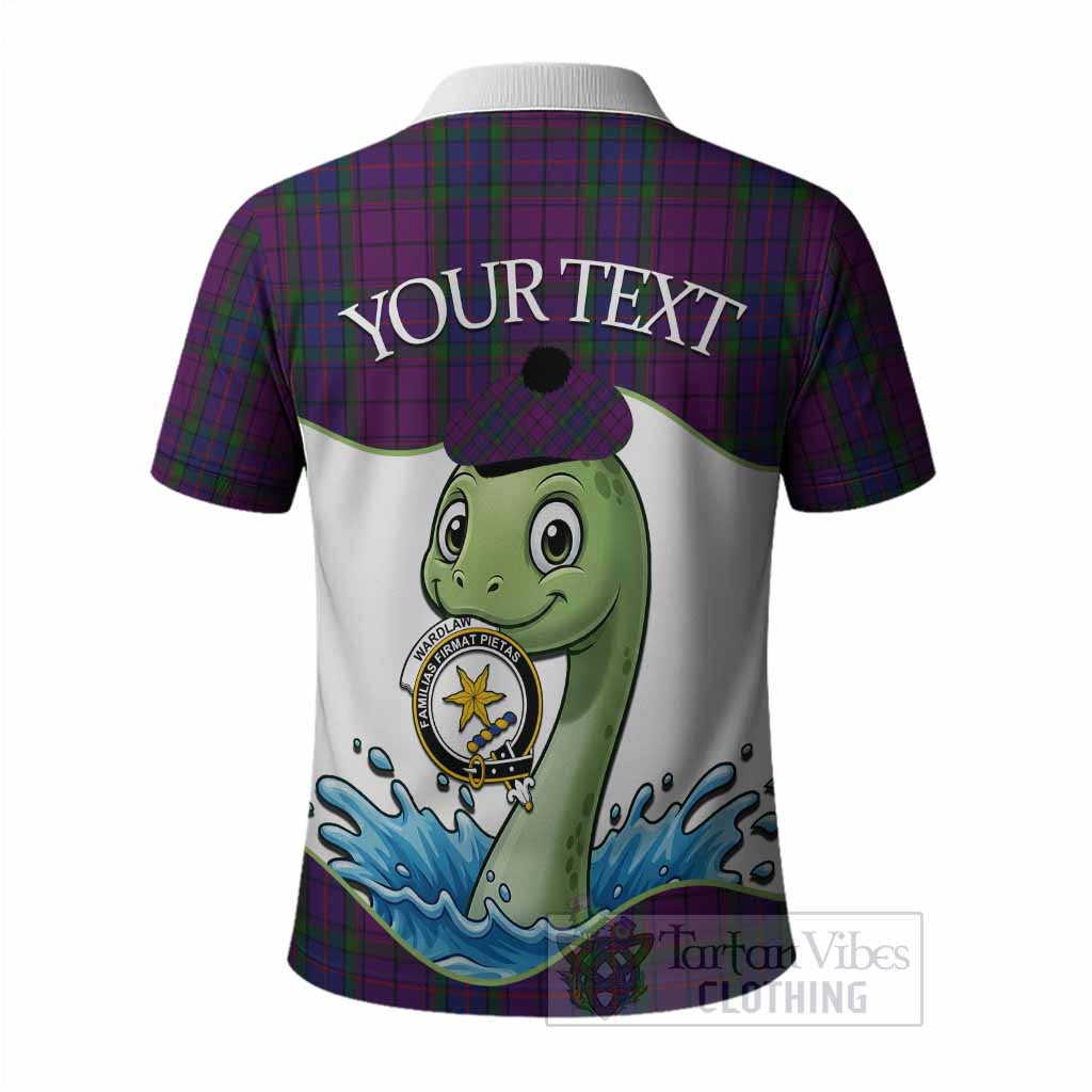Wardlaw Tartan Crest Cute Nessie Polo Shirt Scottish Loch Ness Monster