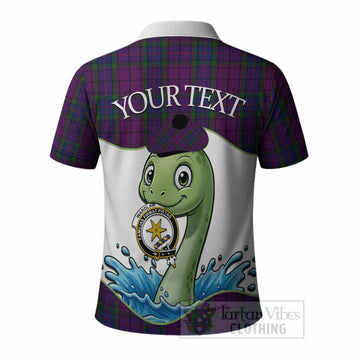 Wardlaw Tartan Crest Cute Nessie Polo Shirt Scottish Loch Ness Monster