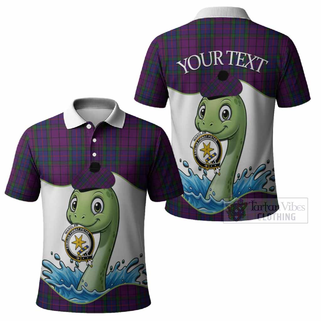Wardlaw Tartan Crest Cute Nessie Polo Shirt Scottish Loch Ness Monster