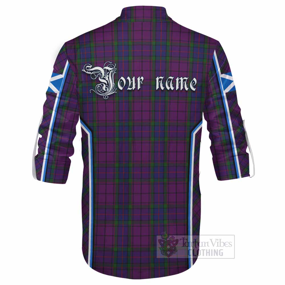 Wardlaw Tartan Crest Ghillie Kilt Shirt Scotland Coat of Arm Flag Style - Tartan Vibes Clothing