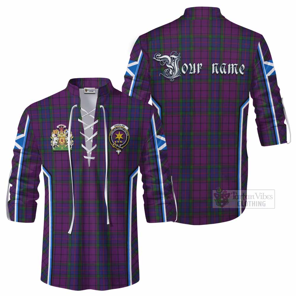 Wardlaw Tartan Crest Ghillie Kilt Shirt Scotland Coat of Arm Flag Style - Tartan Vibes Clothing