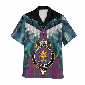 Wardlaw Tartan Crest Hawaiian Shirt New Zealand Maori Korowai Cloak