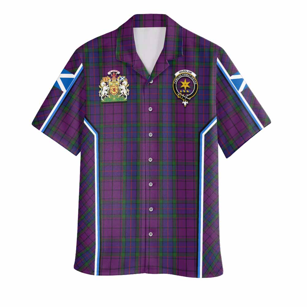 Wardlaw Tartan Crest Hawaiian Shirt Scotland Coat of Arm Flag Style - Tartan Vibes Clothing