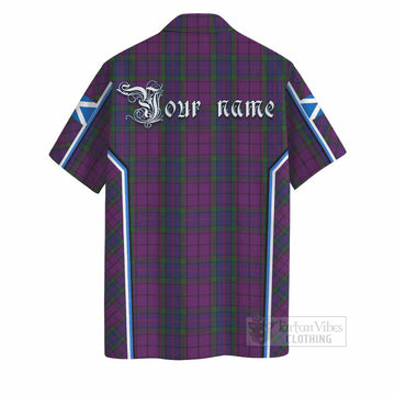 Wardlaw Tartan Crest Hawaiian Shirt Scotland Coat of Arm Flag Style