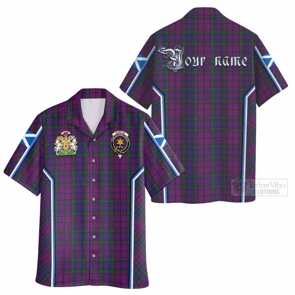 Wardlaw Tartan Crest Hawaiian Shirt Scotland Coat of Arm Flag Style - Tartan Vibes Clothing