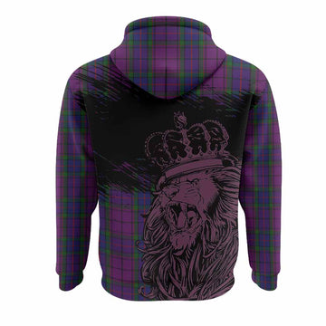 Wardlaw Tartan Crest Hoodie Crowned Lion Heritage Style